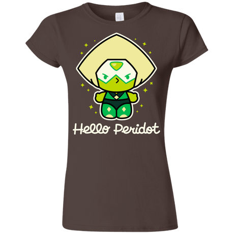 T-Shirts Dark Chocolate / S Hello Peridot Junior Slimmer-Fit T-Shirt