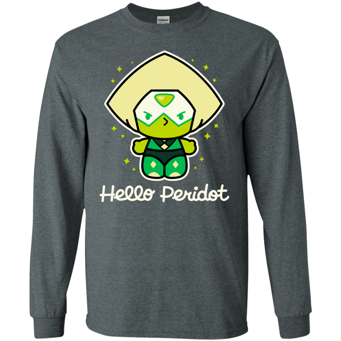 T-Shirts Dark Heather / S Hello Peridot Men's Long Sleeve T-Shirt