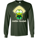 T-Shirts Forest Green / S Hello Peridot Men's Long Sleeve T-Shirt