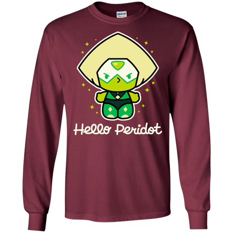 T-Shirts Maroon / S Hello Peridot Men's Long Sleeve T-Shirt