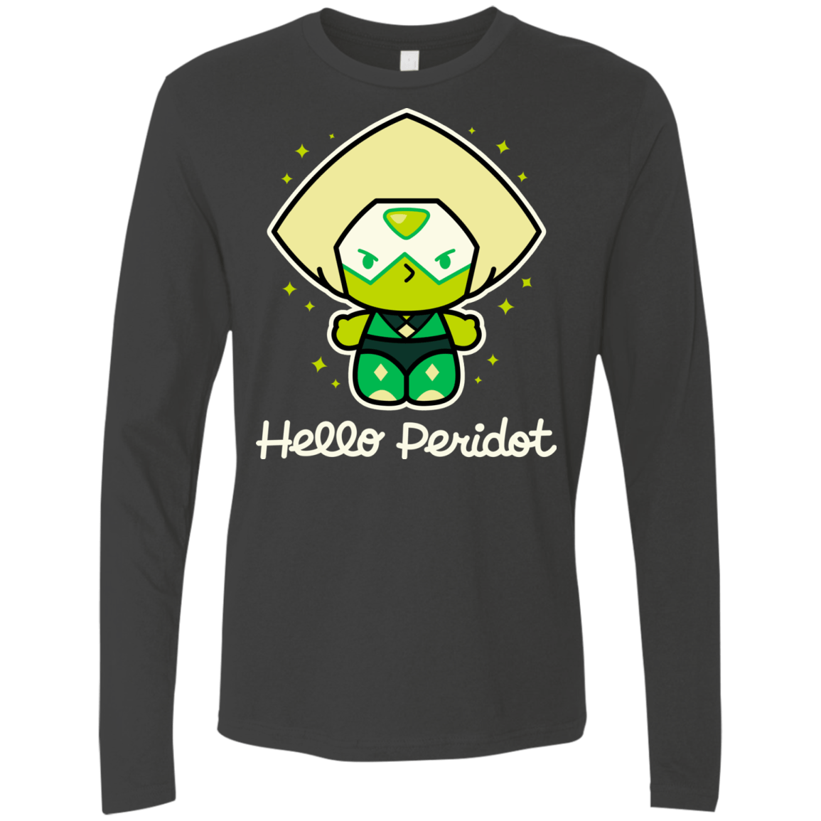 T-Shirts Heavy Metal / S Hello Peridot Men's Premium Long Sleeve