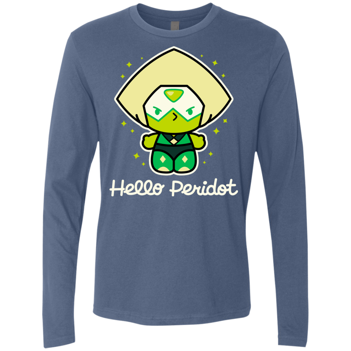 T-Shirts Indigo / S Hello Peridot Men's Premium Long Sleeve