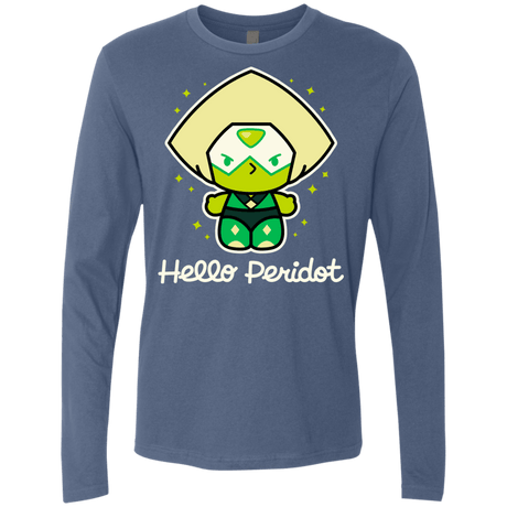 T-Shirts Indigo / S Hello Peridot Men's Premium Long Sleeve