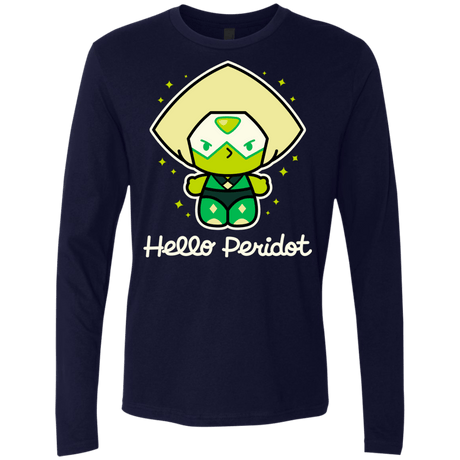 T-Shirts Midnight Navy / S Hello Peridot Men's Premium Long Sleeve