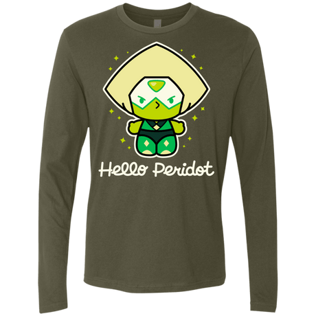 T-Shirts Military Green / S Hello Peridot Men's Premium Long Sleeve