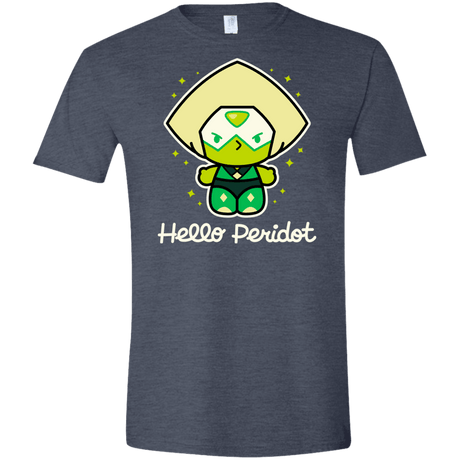 T-Shirts Heather Navy / S Hello Peridot Men's Semi-Fitted Softstyle