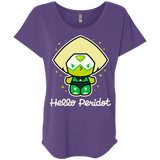T-Shirts Purple Rush / X-Small Hello Peridot Triblend Dolman Sleeve
