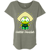 T-Shirts Venetian Grey / X-Small Hello Peridot Triblend Dolman Sleeve