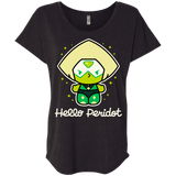 T-Shirts Vintage Black / X-Small Hello Peridot Triblend Dolman Sleeve