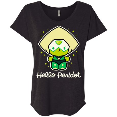 T-Shirts Vintage Black / X-Small Hello Peridot Triblend Dolman Sleeve