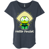 T-Shirts Vintage Navy / X-Small Hello Peridot Triblend Dolman Sleeve