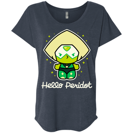 T-Shirts Vintage Navy / X-Small Hello Peridot Triblend Dolman Sleeve