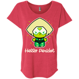 T-Shirts Vintage Red / X-Small Hello Peridot Triblend Dolman Sleeve