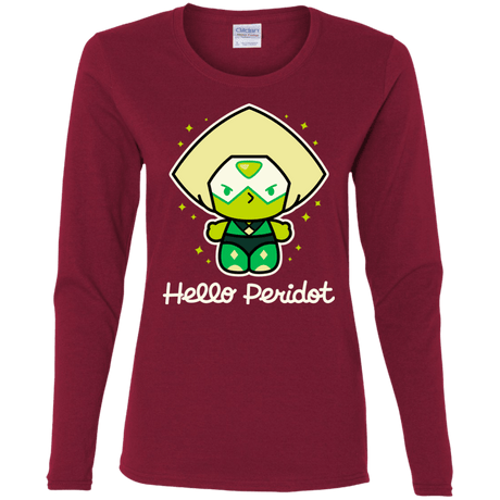 T-Shirts Cardinal / S Hello Peridot Women's Long Sleeve T-Shirt