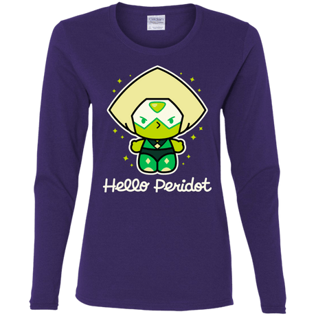 T-Shirts Purple / S Hello Peridot Women's Long Sleeve T-Shirt