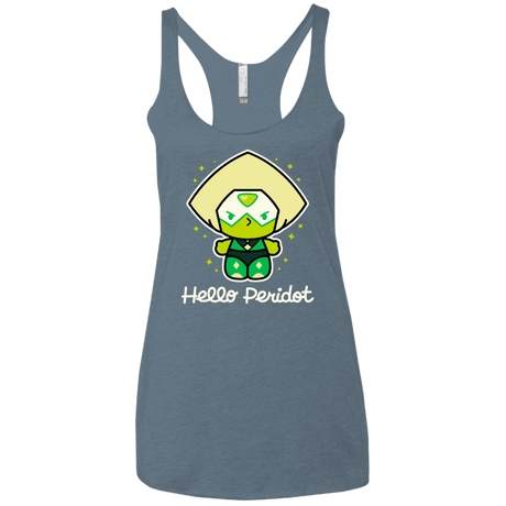 T-Shirts Indigo / X-Small Hello Peridot Women's Triblend Racerback Tank