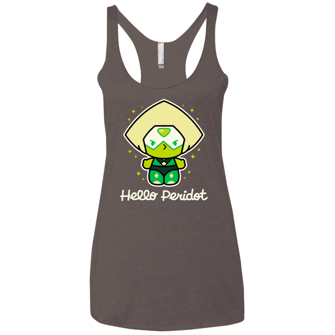 T-Shirts Macchiato / X-Small Hello Peridot Women's Triblend Racerback Tank