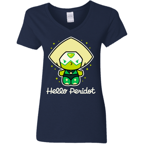 T-Shirts Navy / S Hello Peridot Women's V-Neck T-Shirt