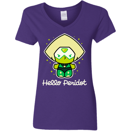 T-Shirts Purple / S Hello Peridot Women's V-Neck T-Shirt