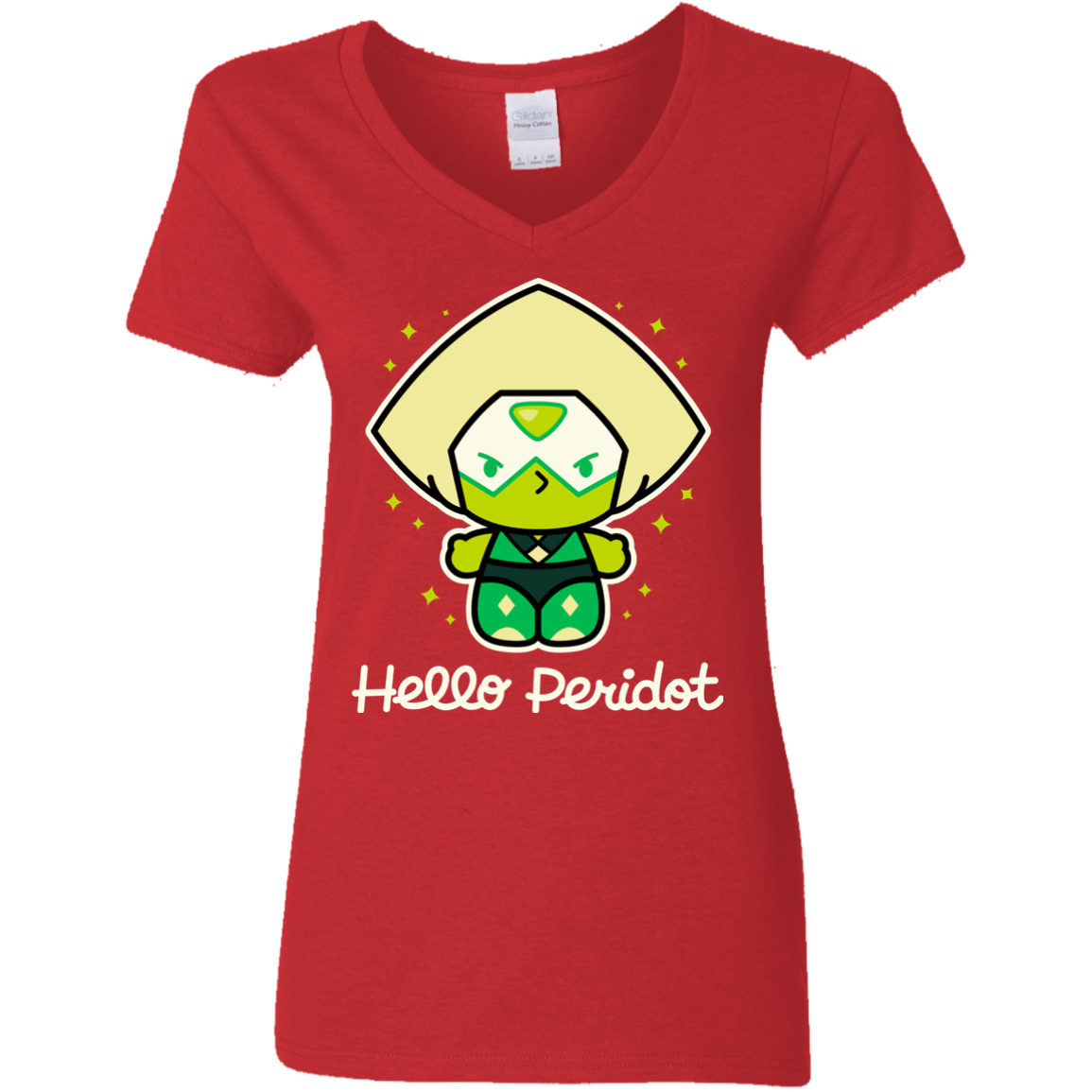 T-Shirts Red / S Hello Peridot Women's V-Neck T-Shirt