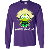 T-Shirts Purple / YS Hello Peridot Youth Long Sleeve T-Shirt