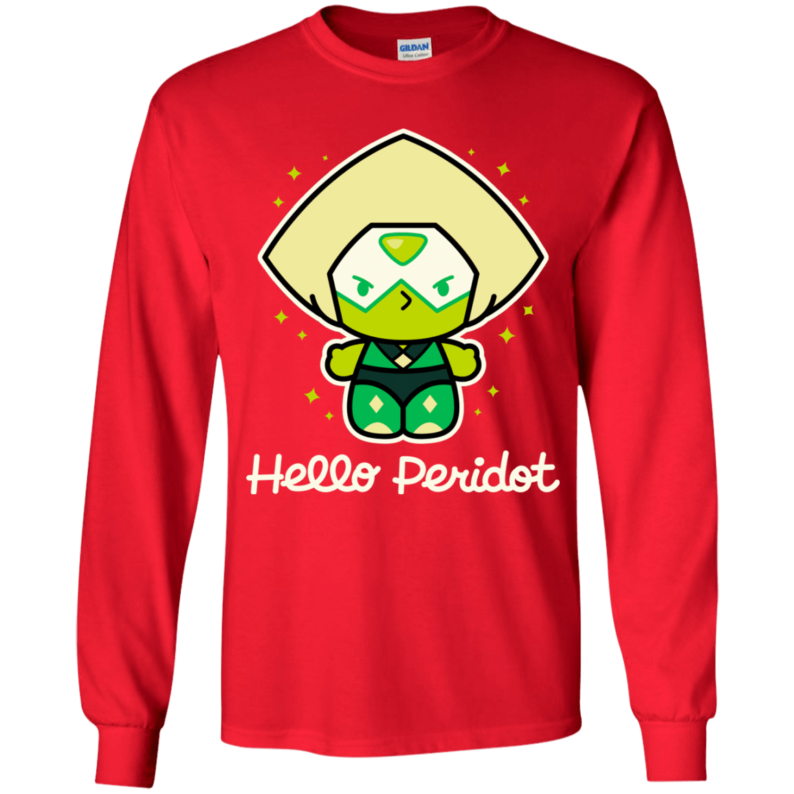 T-Shirts Red / YS Hello Peridot Youth Long Sleeve T-Shirt