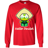 T-Shirts Red / YS Hello Peridot Youth Long Sleeve T-Shirt