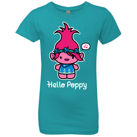 T-Shirts Tahiti Blue / YXS Hello Poppy Girls Premium T-Shirt