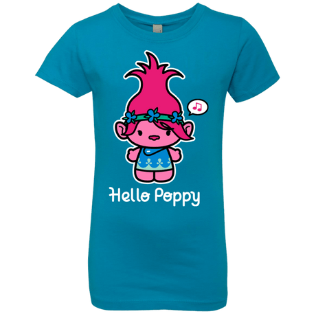 T-Shirts Turquoise / YXS Hello Poppy Girls Premium T-Shirt