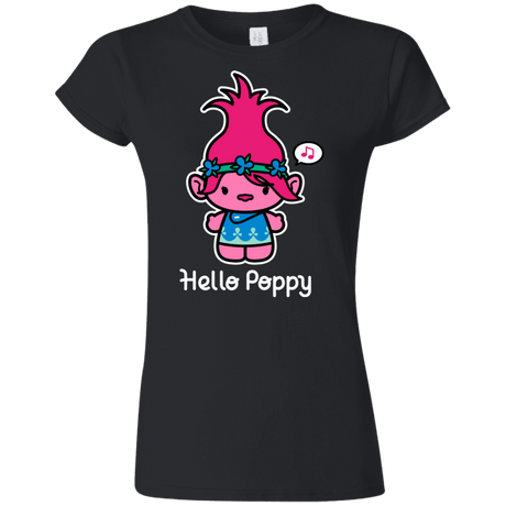 T-Shirts Black / S Hello Poppy Junior Slimmer-Fit T-Shirt