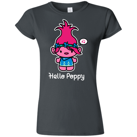 T-Shirts Charcoal / S Hello Poppy Junior Slimmer-Fit T-Shirt