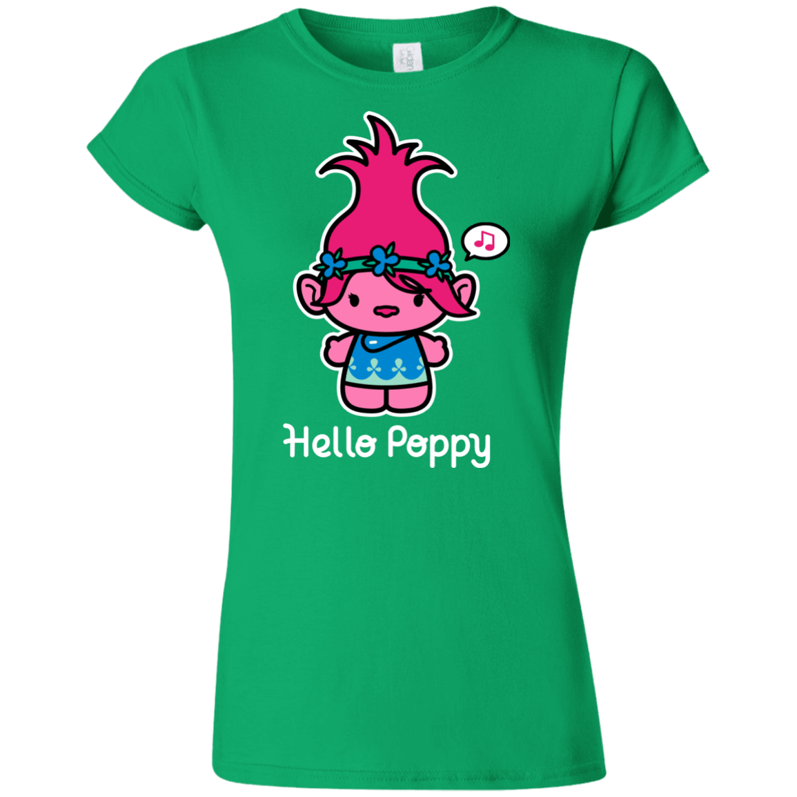 T-Shirts Irish Green / S Hello Poppy Junior Slimmer-Fit T-Shirt