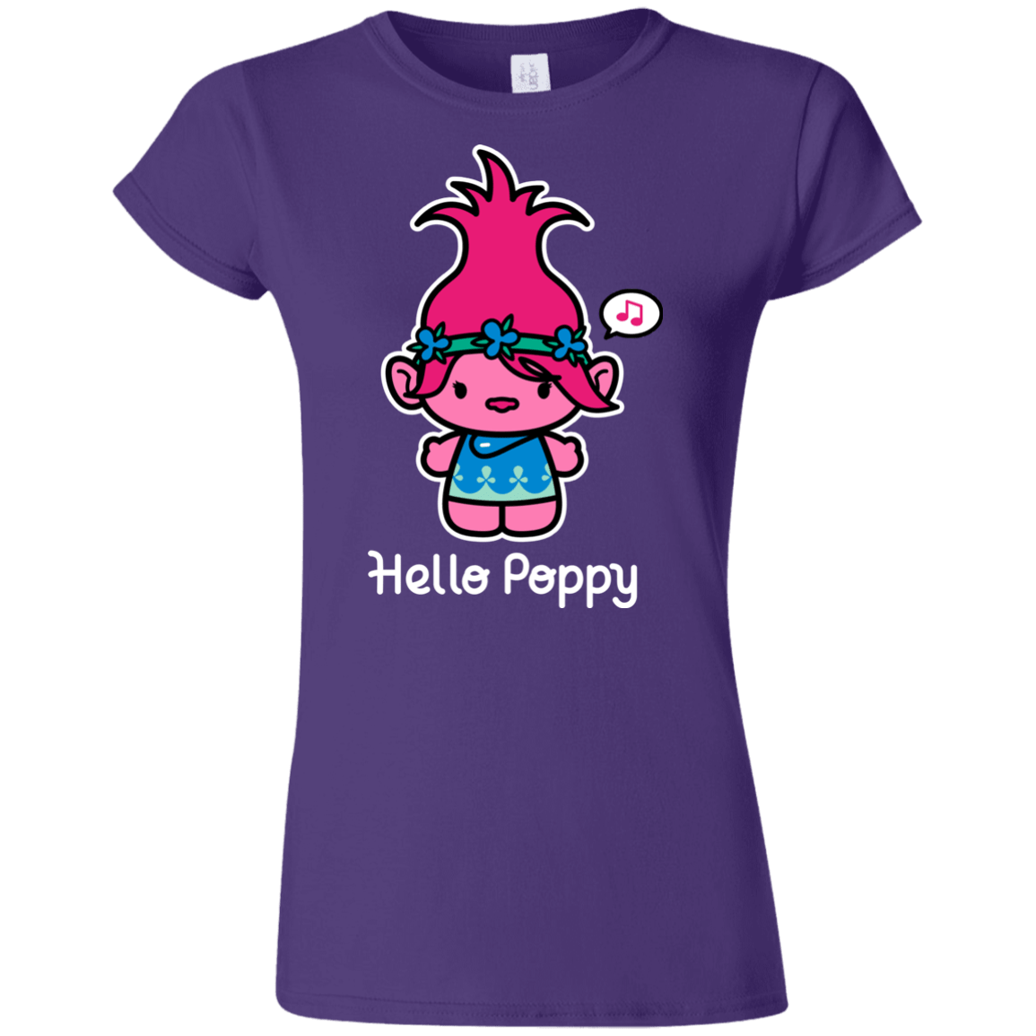 T-Shirts Purple / S Hello Poppy Junior Slimmer-Fit T-Shirt