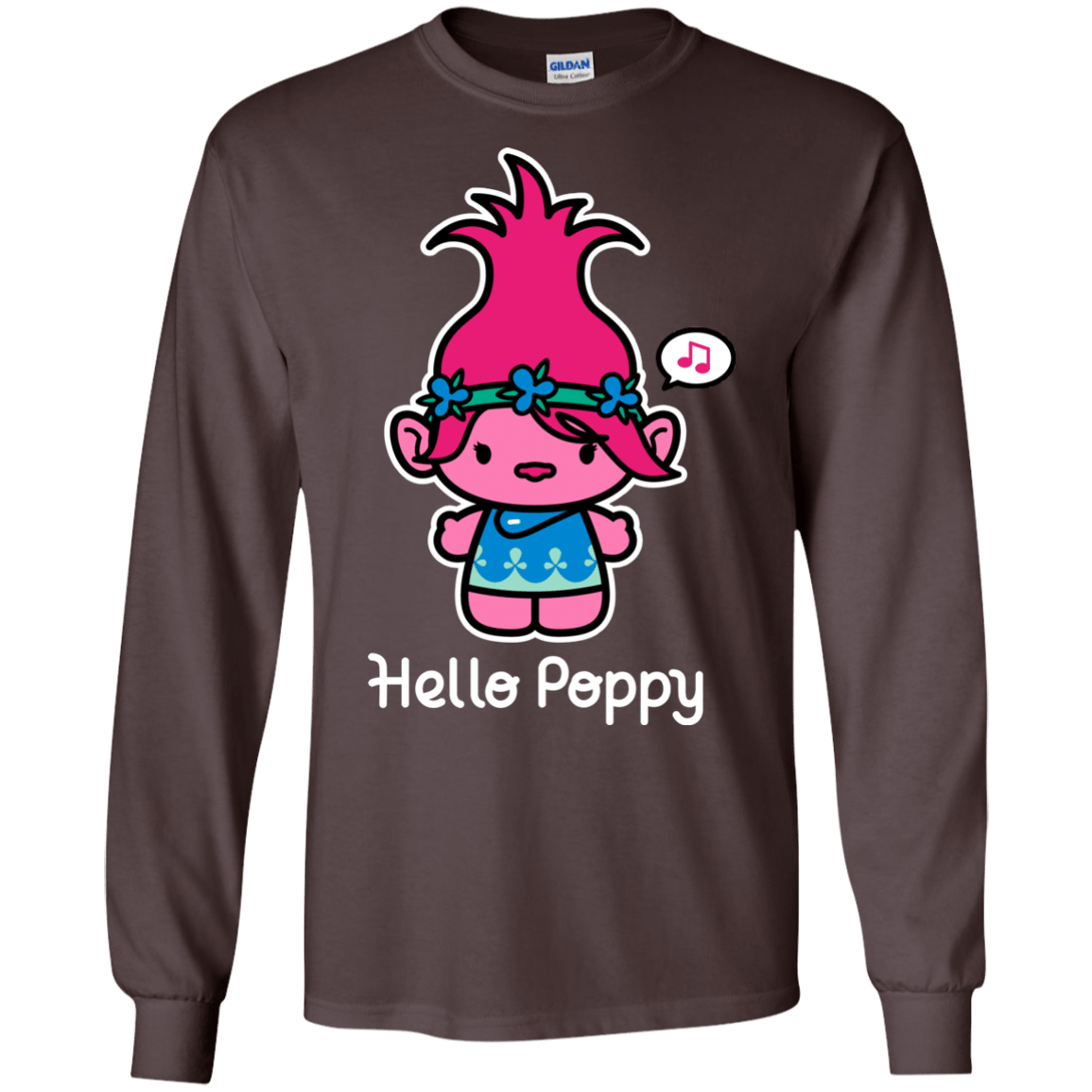 T-Shirts Dark Chocolate / S Hello Poppy Men's Long Sleeve T-Shirt