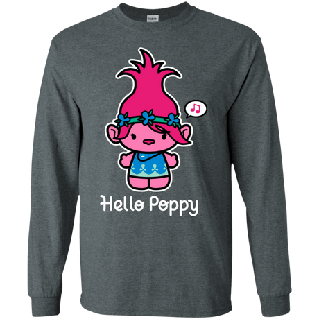 T-Shirts Dark Heather / S Hello Poppy Men's Long Sleeve T-Shirt