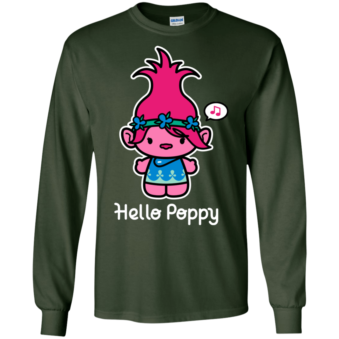 T-Shirts Forest Green / S Hello Poppy Men's Long Sleeve T-Shirt