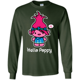 T-Shirts Forest Green / S Hello Poppy Men's Long Sleeve T-Shirt