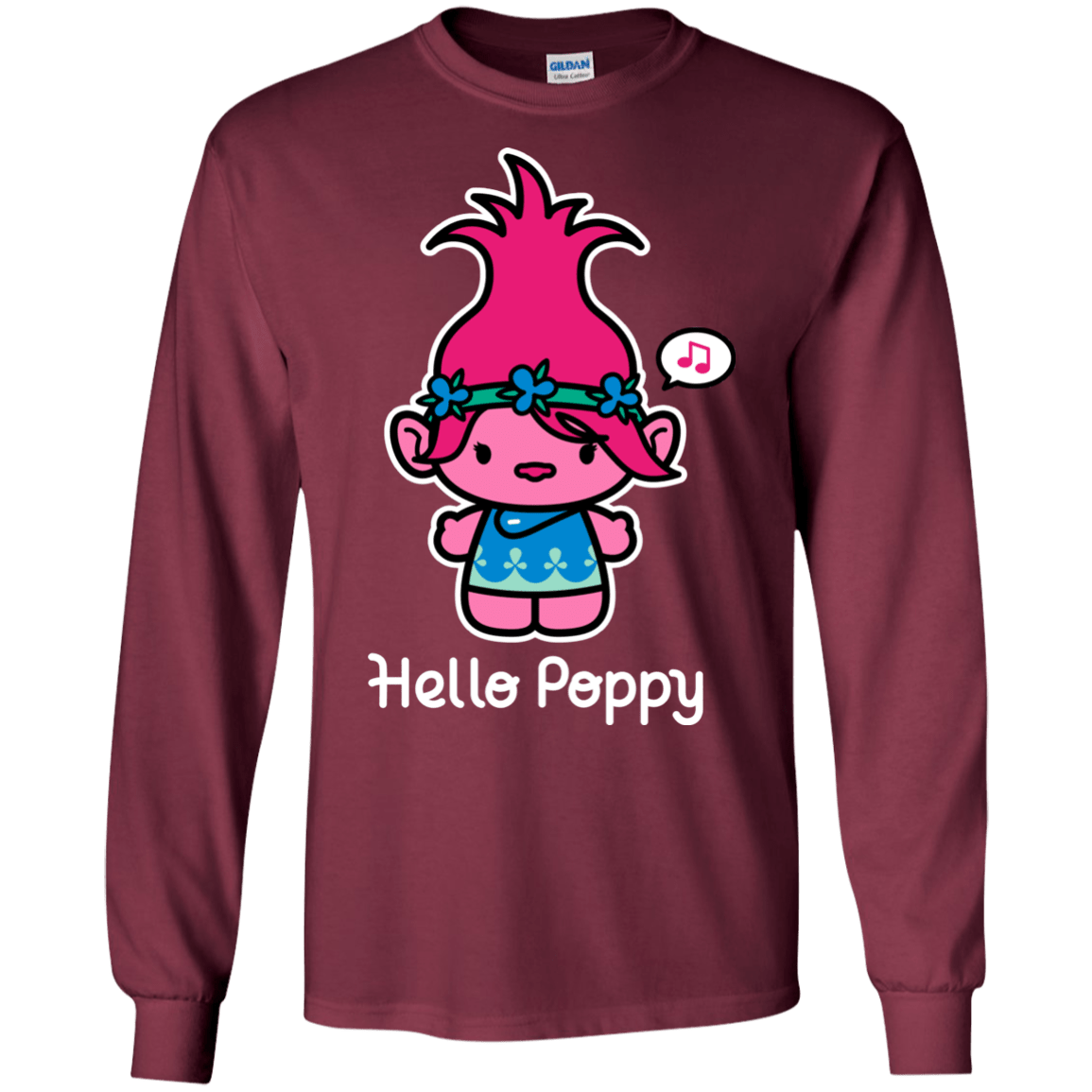 T-Shirts Maroon / S Hello Poppy Men's Long Sleeve T-Shirt