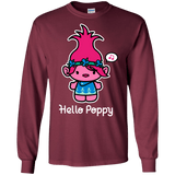 T-Shirts Maroon / S Hello Poppy Men's Long Sleeve T-Shirt