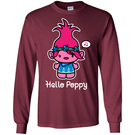 T-Shirts Maroon / S Hello Poppy Men's Long Sleeve T-Shirt