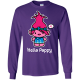 T-Shirts Purple / S Hello Poppy Men's Long Sleeve T-Shirt