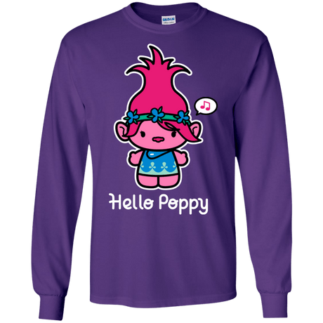 T-Shirts Purple / S Hello Poppy Men's Long Sleeve T-Shirt