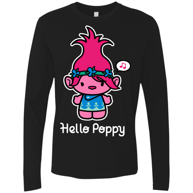 T-Shirts Black / S Hello Poppy Men's Premium Long Sleeve