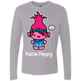 T-Shirts Heather Grey / S Hello Poppy Men's Premium Long Sleeve