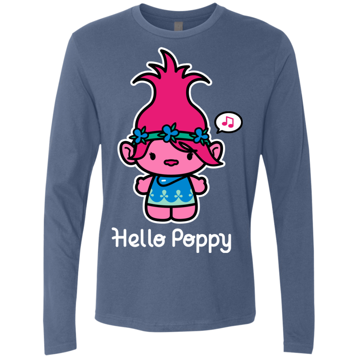 T-Shirts Indigo / S Hello Poppy Men's Premium Long Sleeve