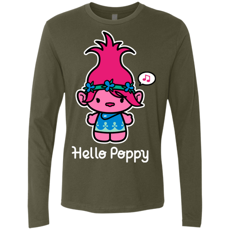 T-Shirts Military Green / S Hello Poppy Men's Premium Long Sleeve