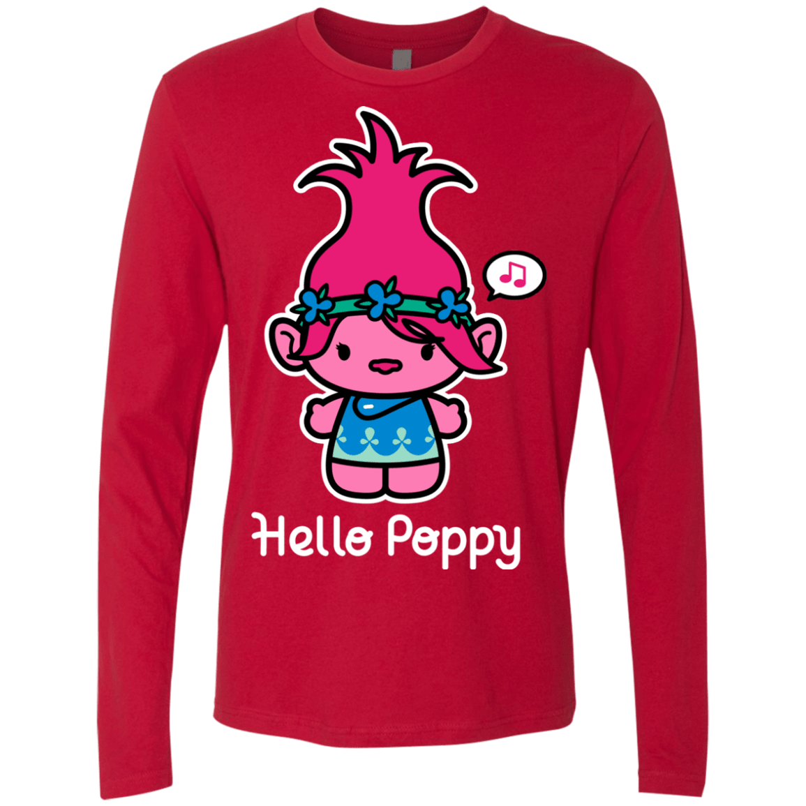 T-Shirts Red / S Hello Poppy Men's Premium Long Sleeve
