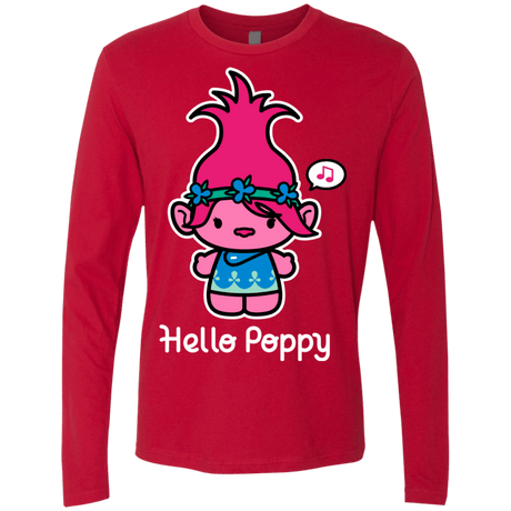 T-Shirts Red / S Hello Poppy Men's Premium Long Sleeve