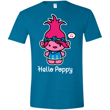 T-Shirts Antique Sapphire / S Hello Poppy Men's Semi-Fitted Softstyle
