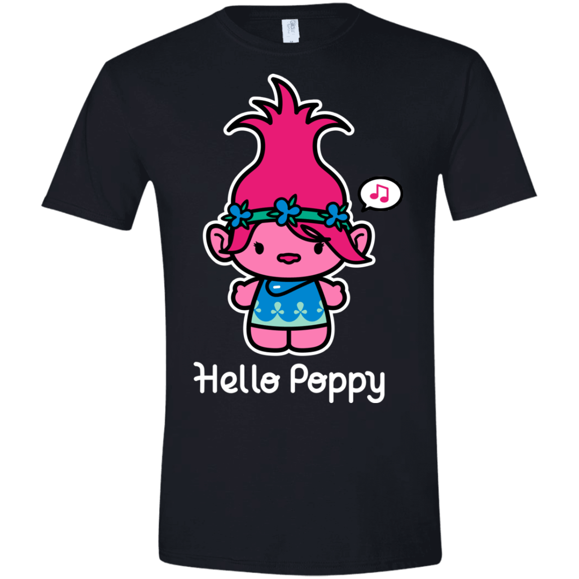 T-Shirts Black / X-Small Hello Poppy Men's Semi-Fitted Softstyle